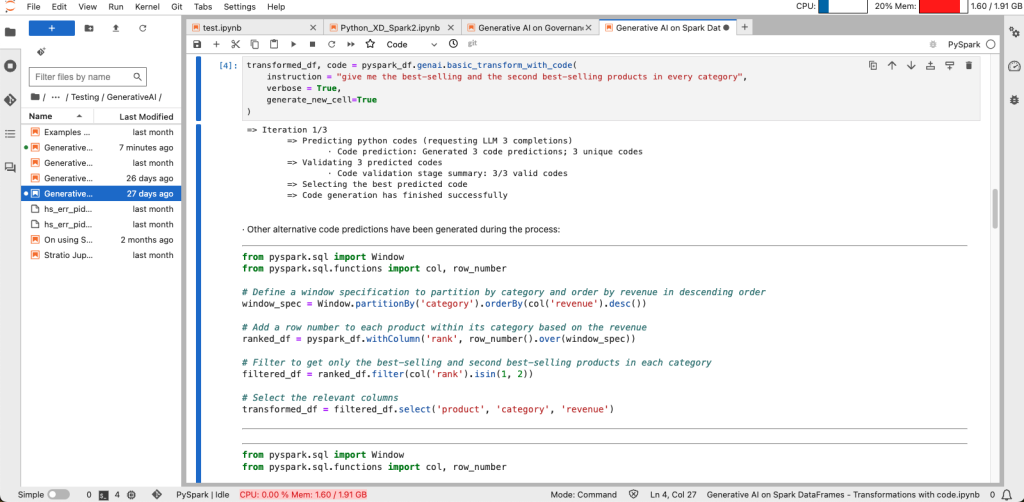 Advanced Analytics Workbench